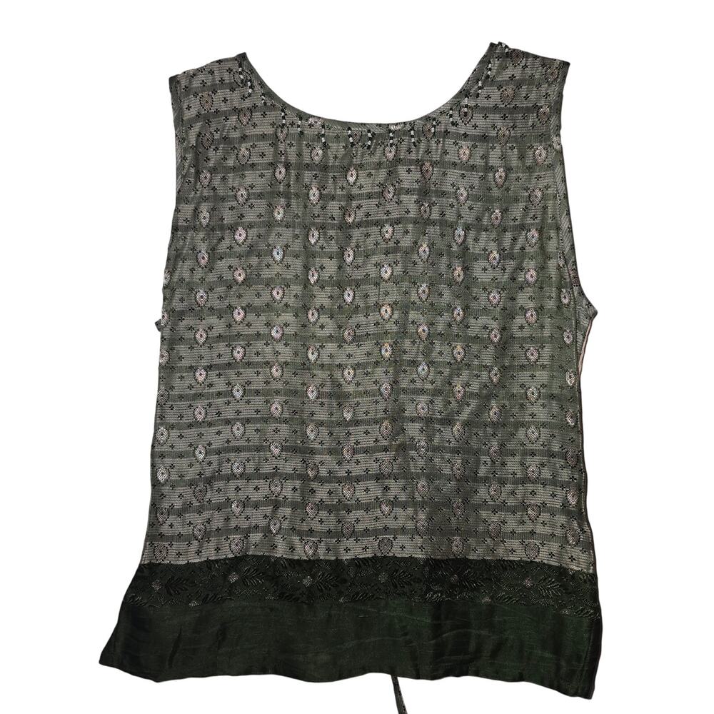 Chaudry KC Sports Green Mixed Media Bohemian Tank Small